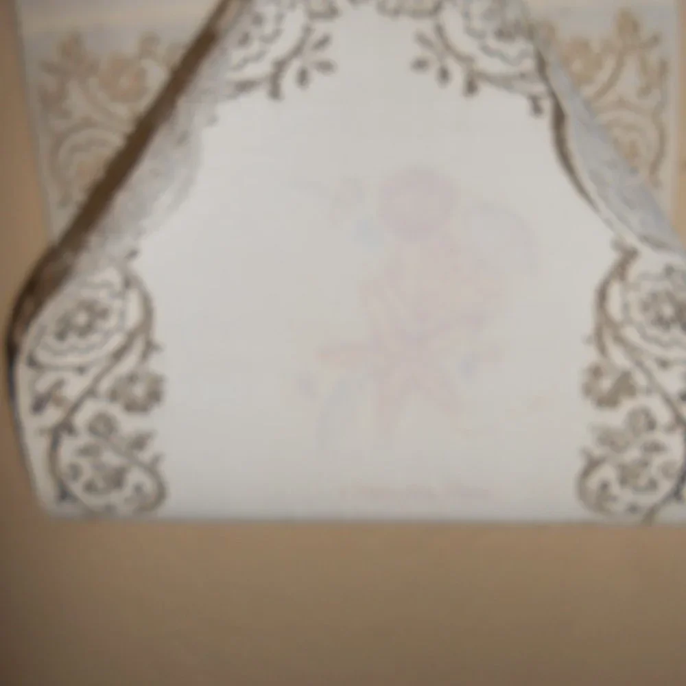 Beautiful Hanging Lace Cloth Banner FOOTPRINTS Sign 💖